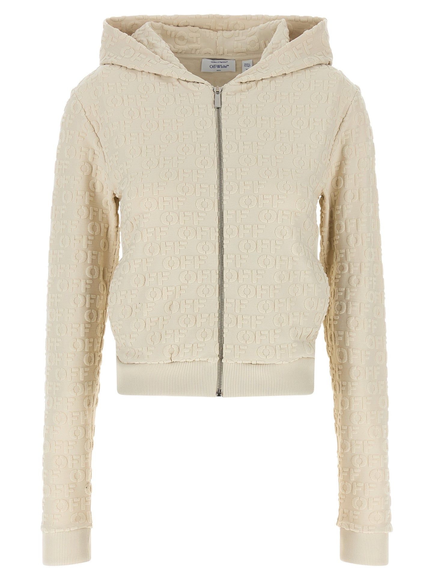 Off-White Beige Baumwoll-Sweatshirt