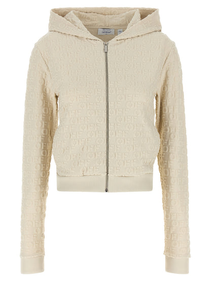 Off-White Beige Baumwoll-Sweatshirt