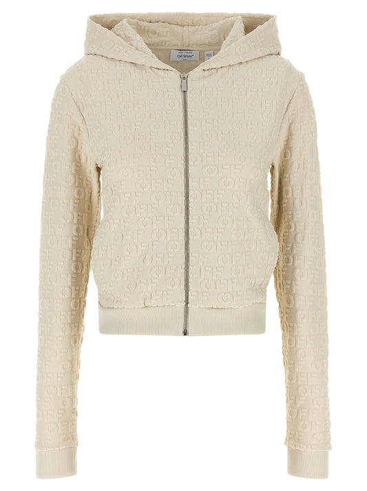 Off-White Beige Baumwoll-Sweatshirt