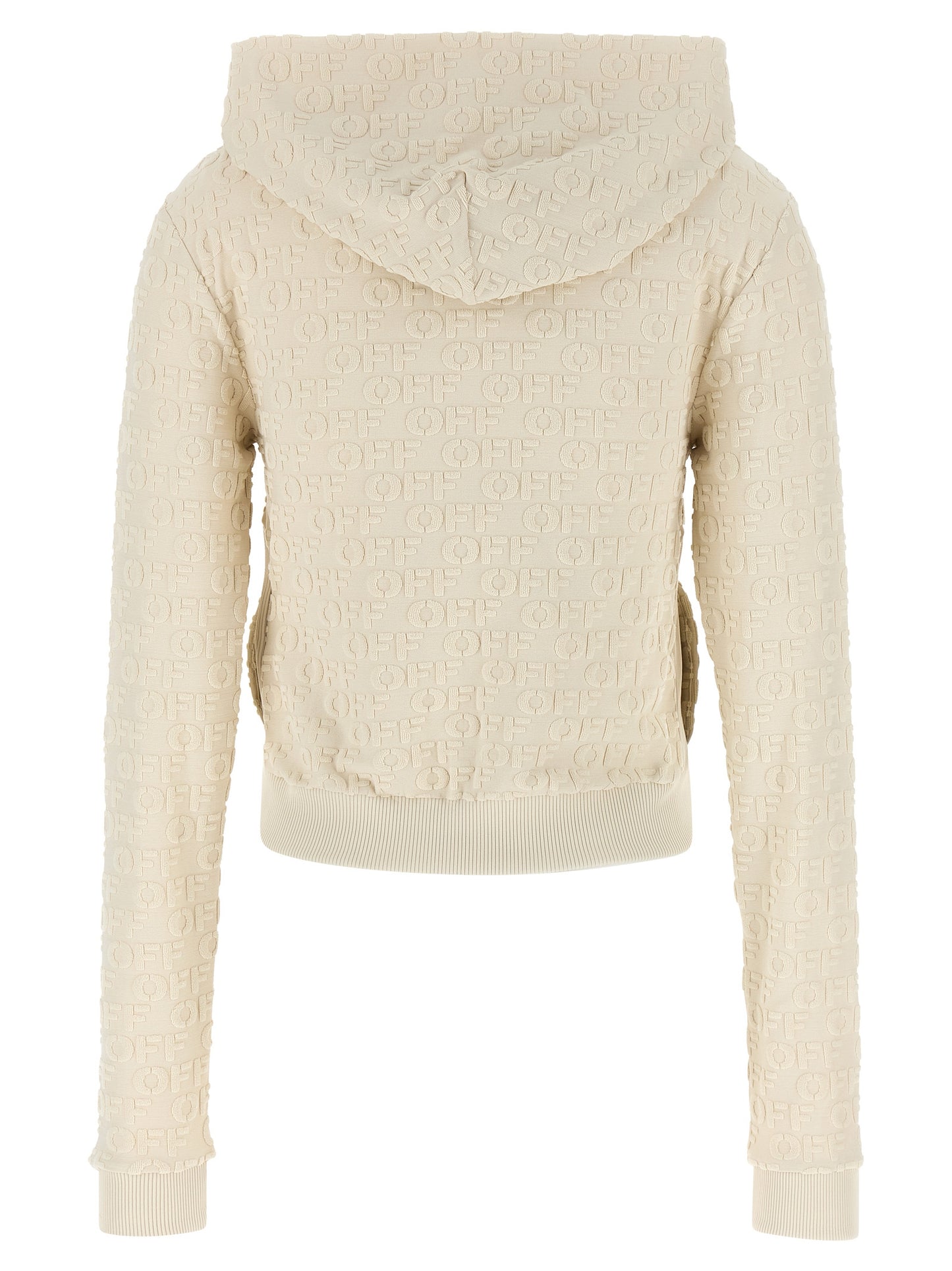 Off-White Beige Baumwoll-Sweatshirt