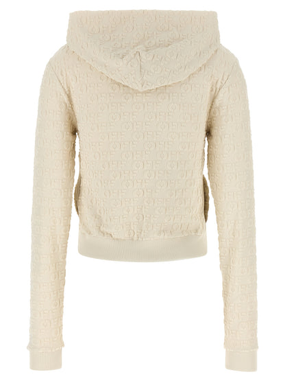 Off-White Beige Baumwoll-Sweatshirt