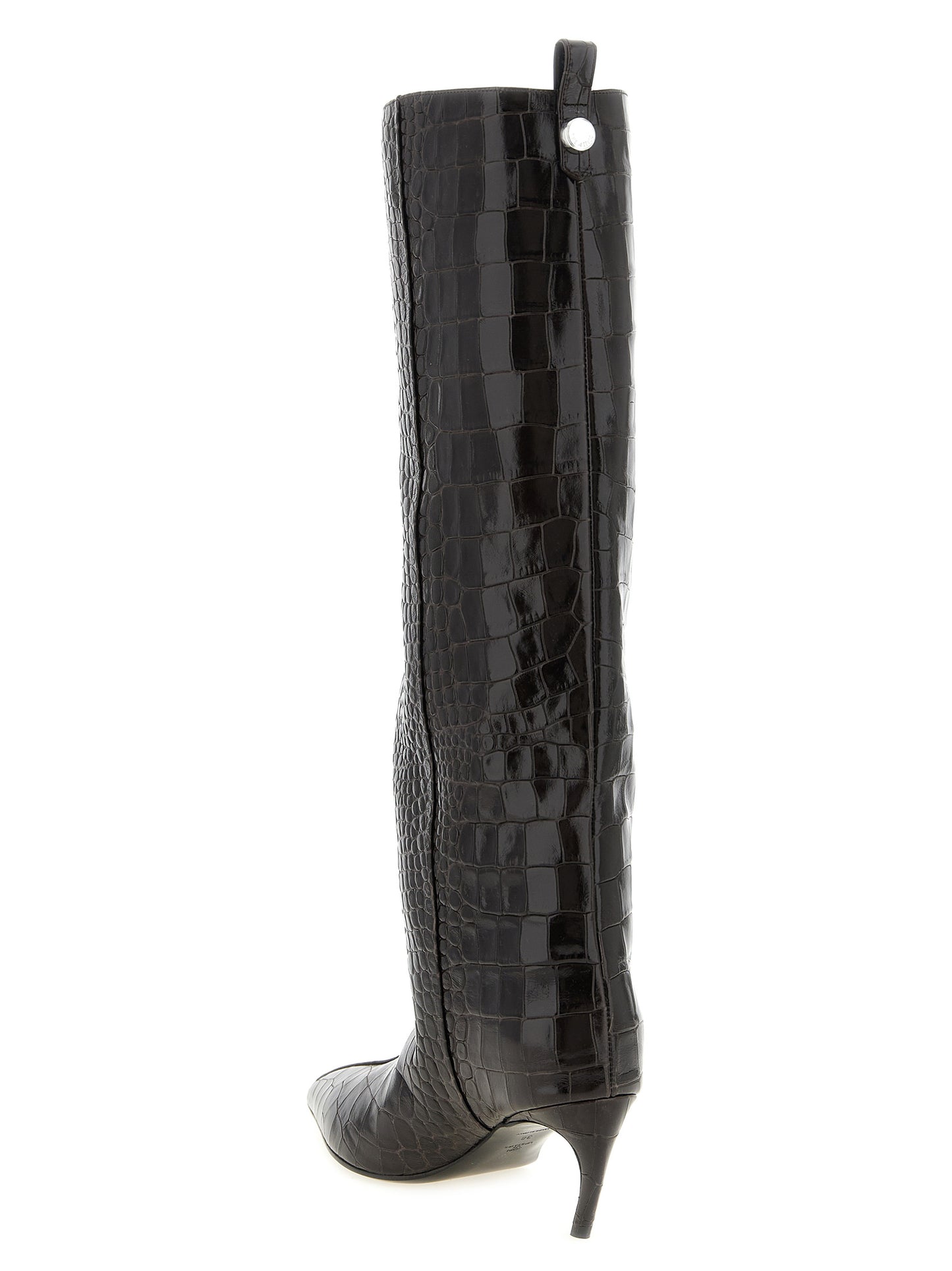 The Attico Over-the-Knee-Stiefel aus braunem Rindsleder