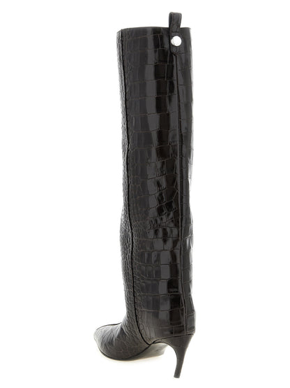 The Attico Over-the-Knee-Stiefel aus braunem Rindsleder