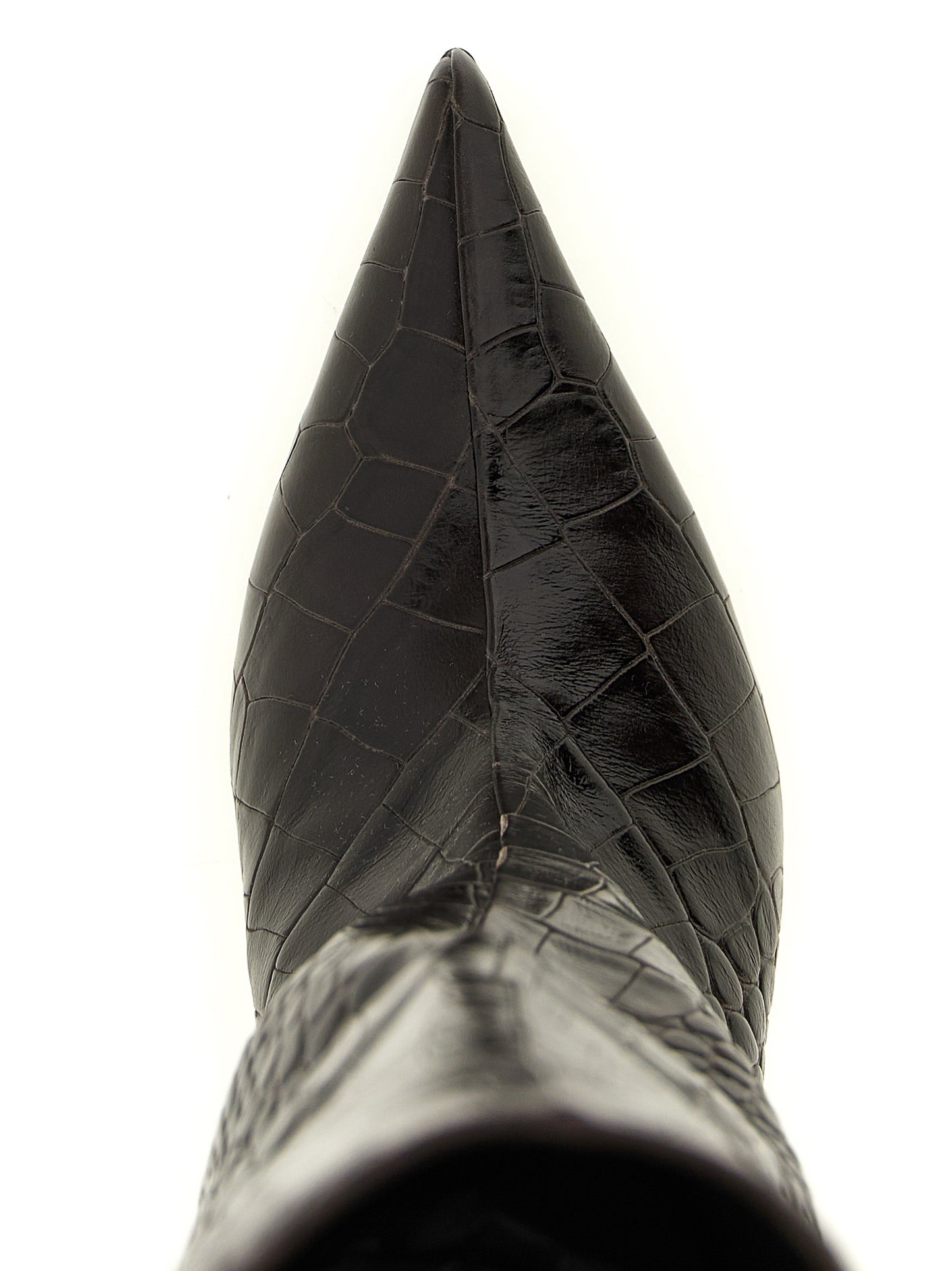 The Attico Over-the-Knee-Stiefel aus braunem Rindsleder