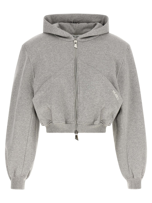 The Attico Grauer Baumwollpullover