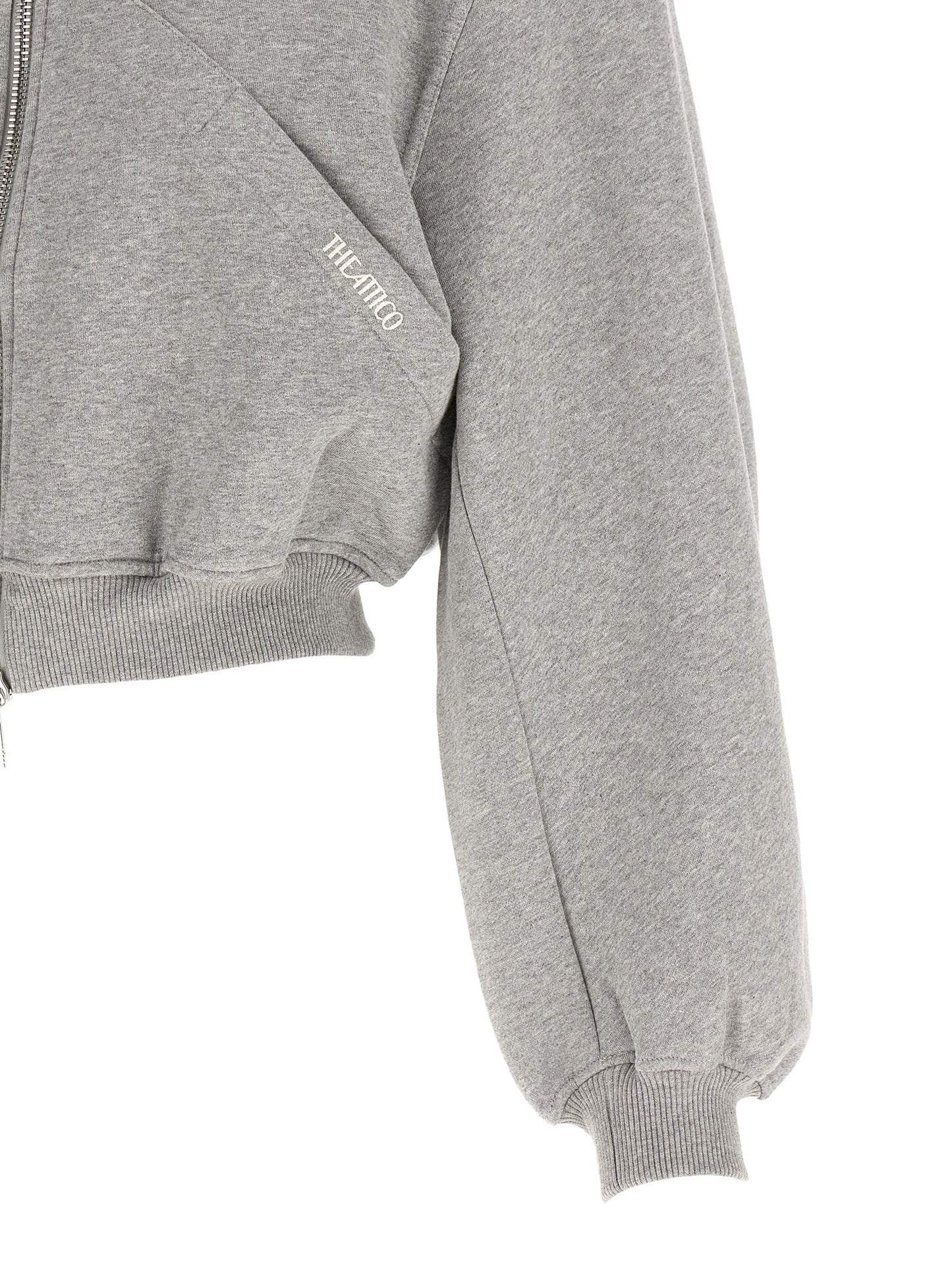 The Attico Grauer Baumwollpullover