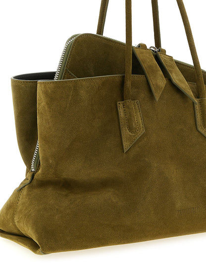 The Attico Schultertasche aus zweifarbigem Rindsleder