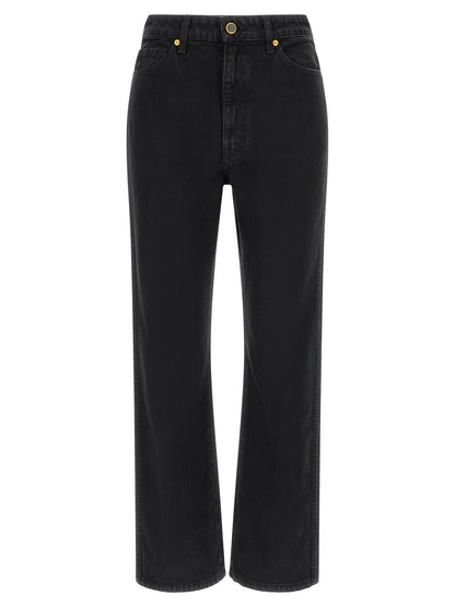 Khaite Schwarze Baumwoll-Schlagjeans