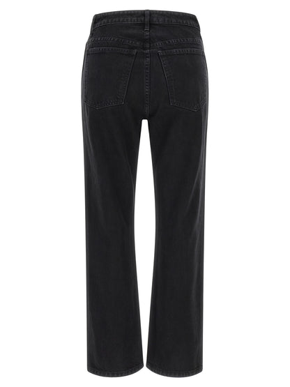 Khaite Schwarze Baumwoll-Schlagjeans