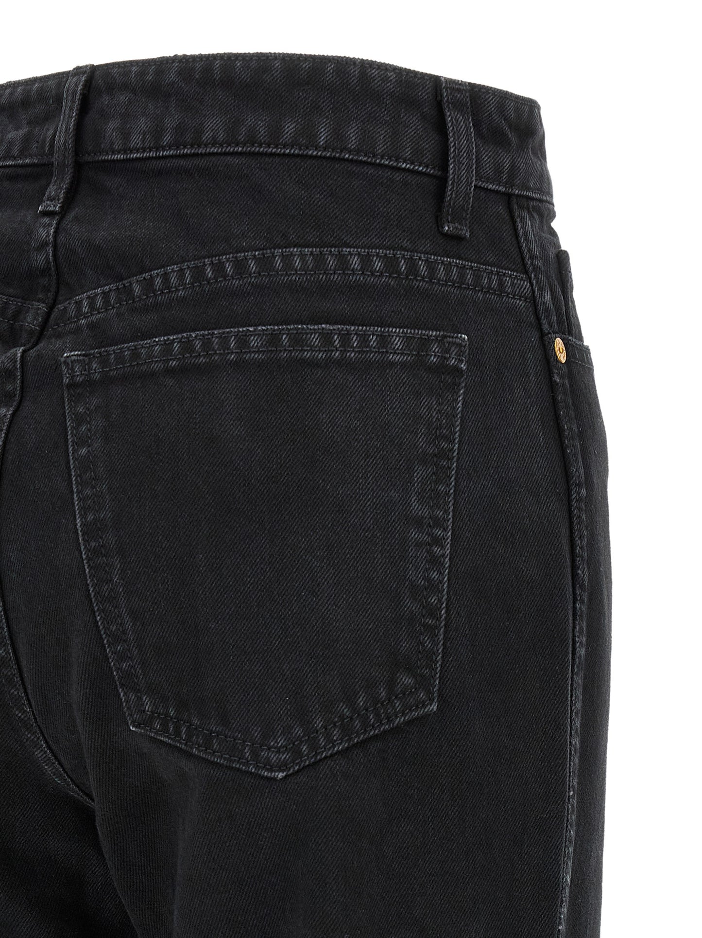 Khaite Schwarze Baumwoll-Schlagjeans