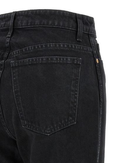Khaite Schwarze Baumwoll-Schlagjeans