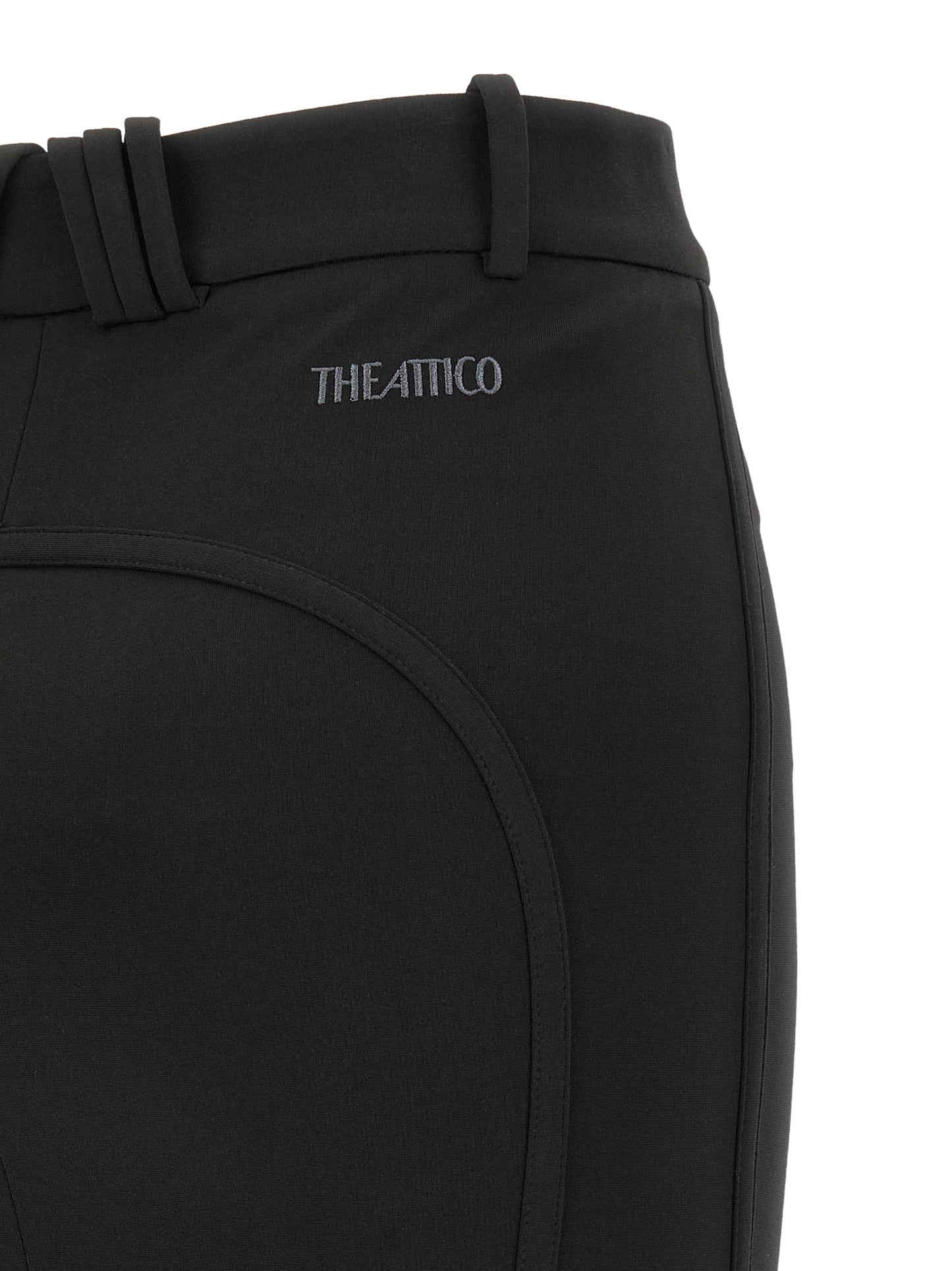 The Attico Schwarzer Viskose-Maxirock