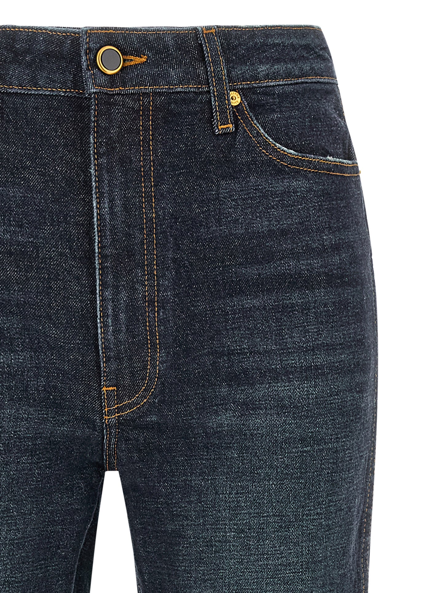 Khaite Blaue Baumwoll-Jeans mit ausgestelltem Bein