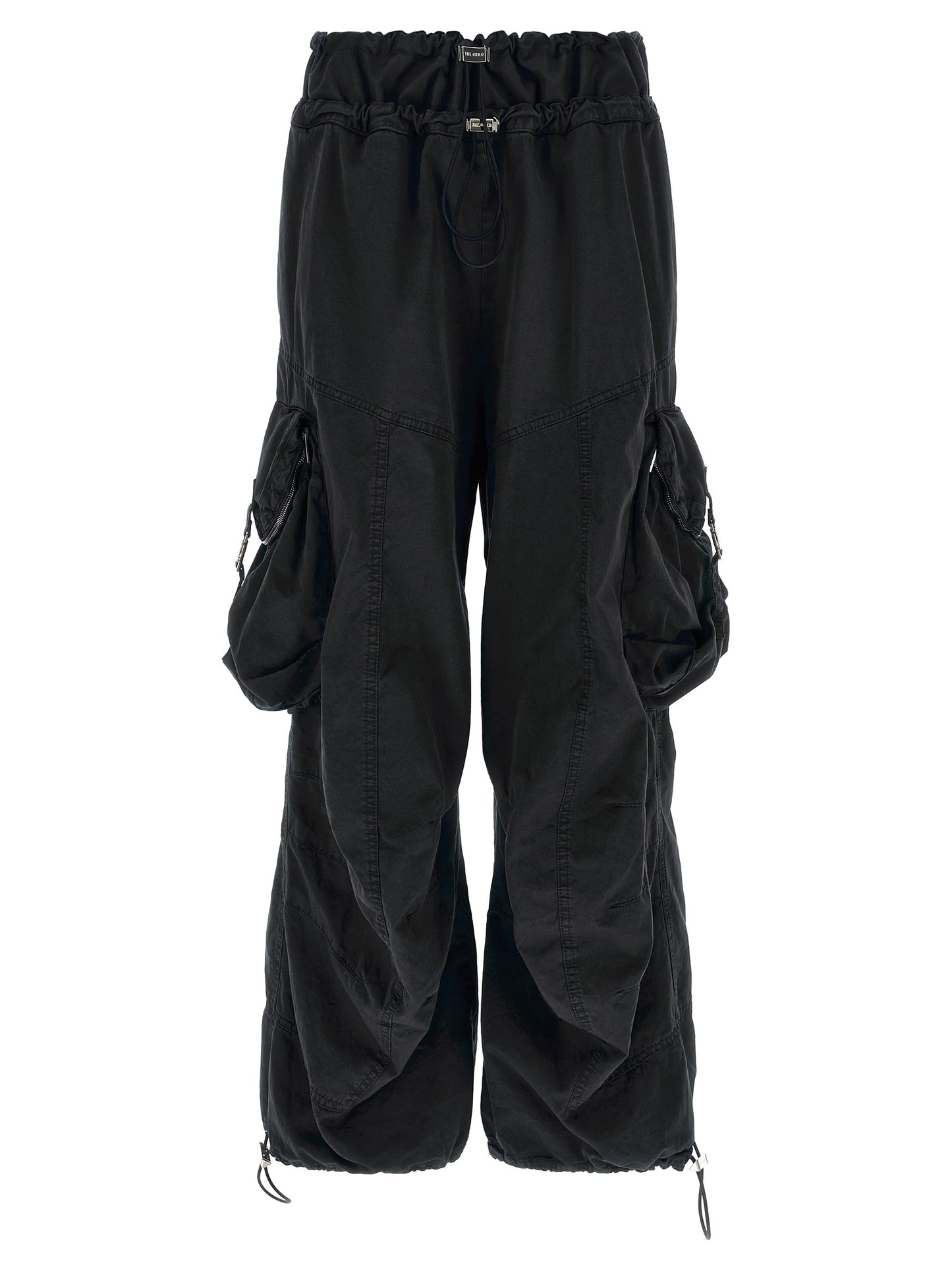 The Attico Schwarze Cargo-Hose aus Baumwolle