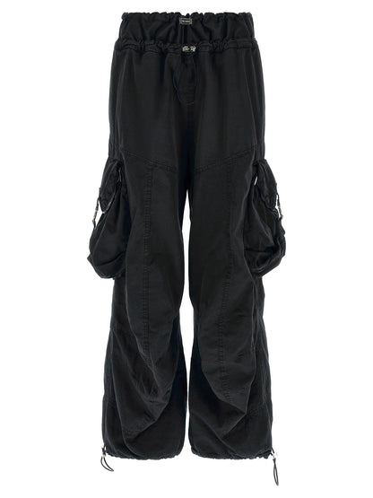 The Attico Schwarze Cargo-Hose aus Baumwolle