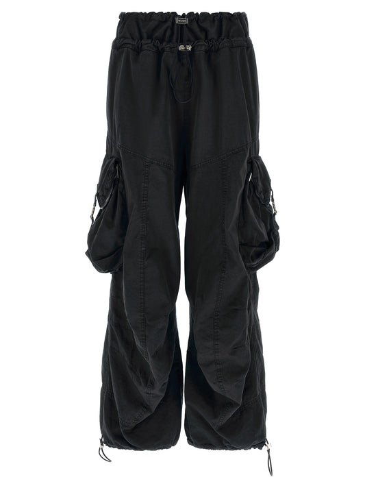 The Attico Schwarze Cargo-Hose aus Baumwolle
