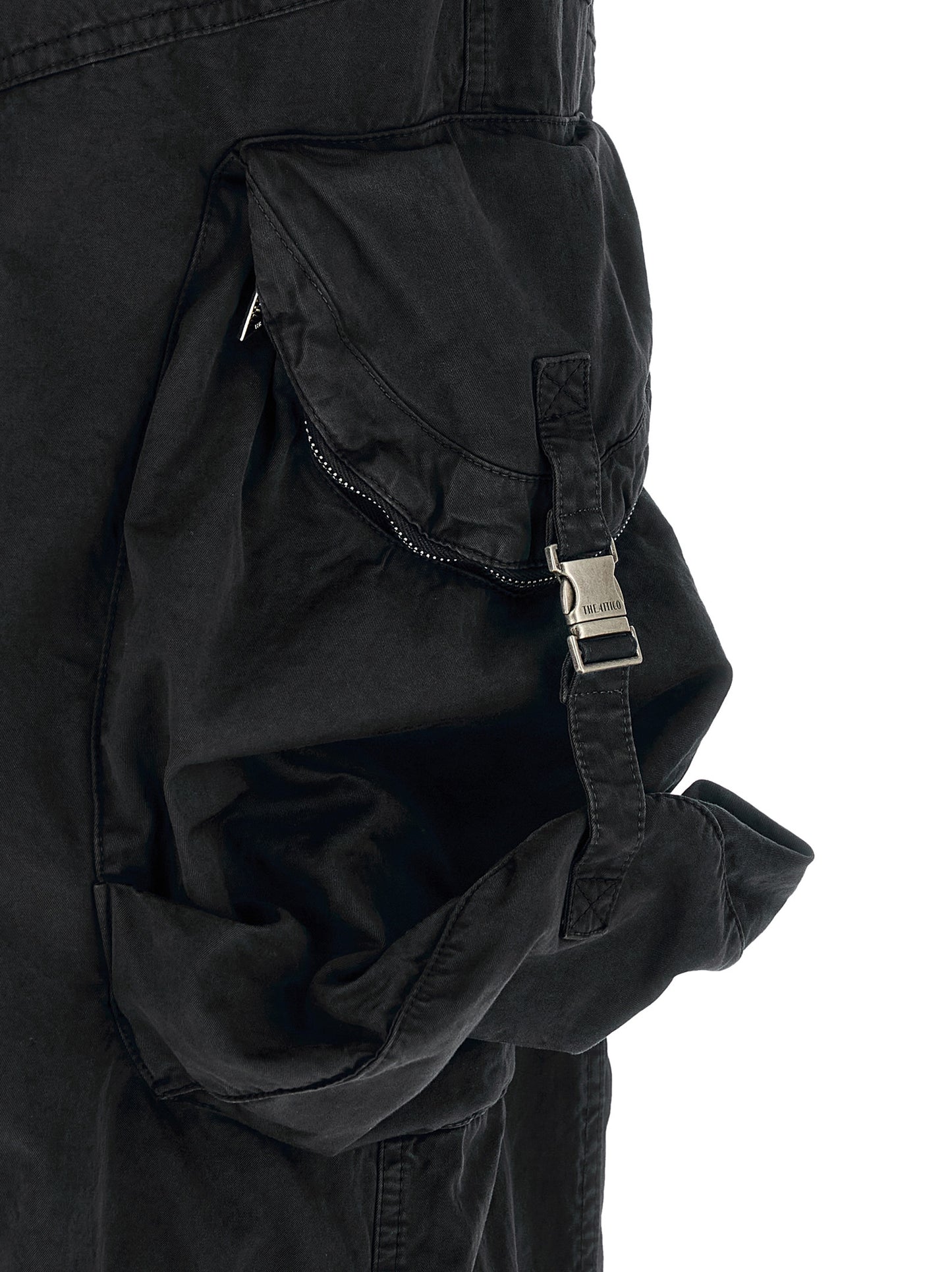 The Attico Schwarze Cargo-Hose aus Baumwolle