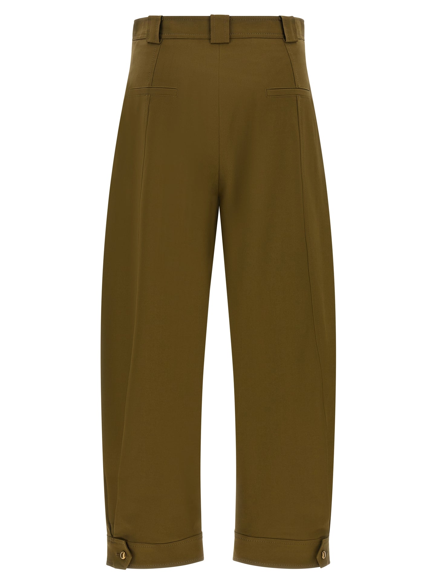 Max Mara Zweifarbige Baumwoll-Cropped-Hose