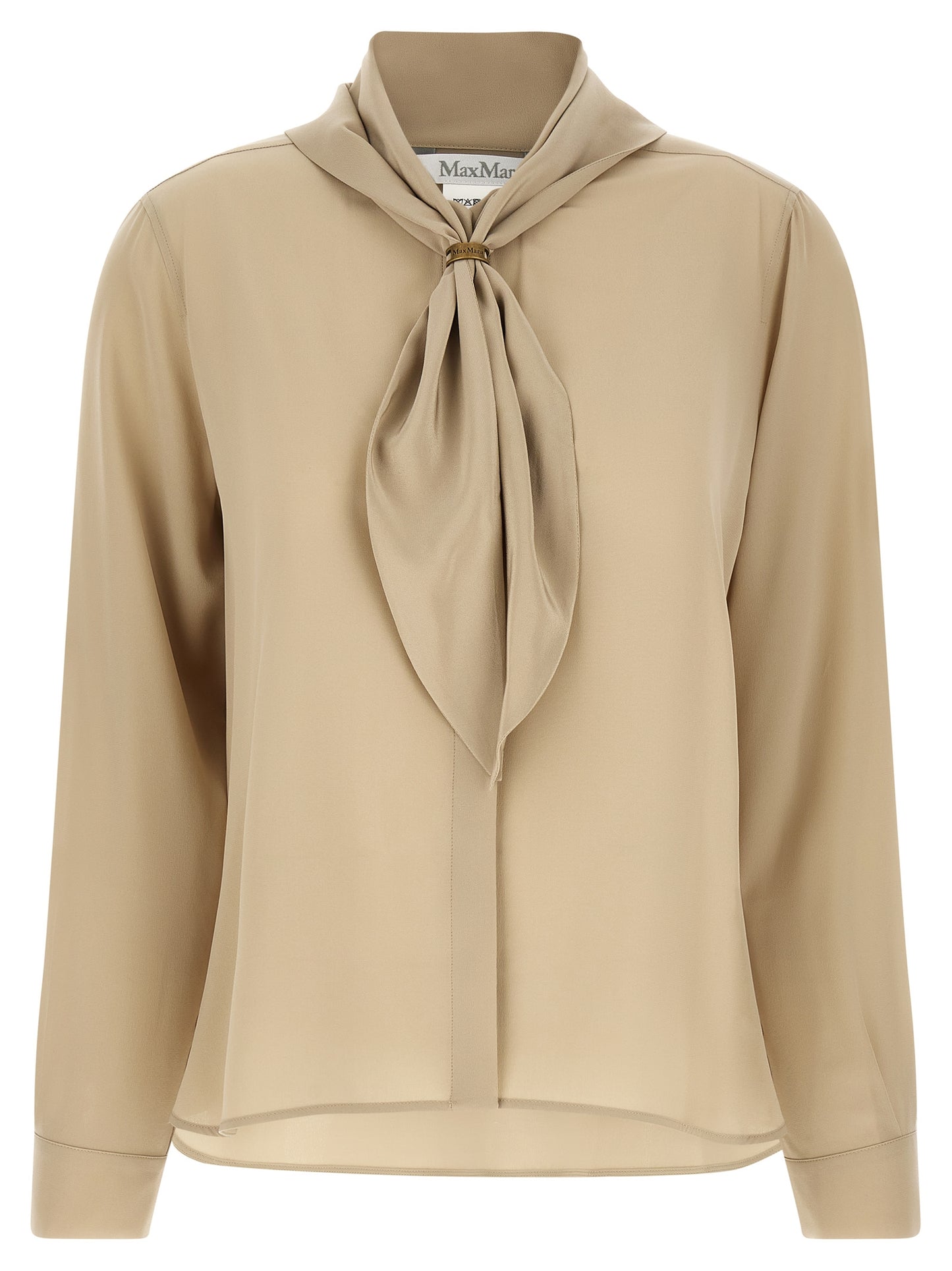 Max Mara Beige Seidenbluse