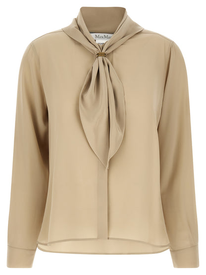 Max Mara Beige Seidenbluse