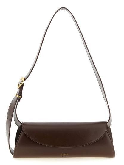 Jil Sander Braunes Kalbsleder Damen Crossbody Tasche