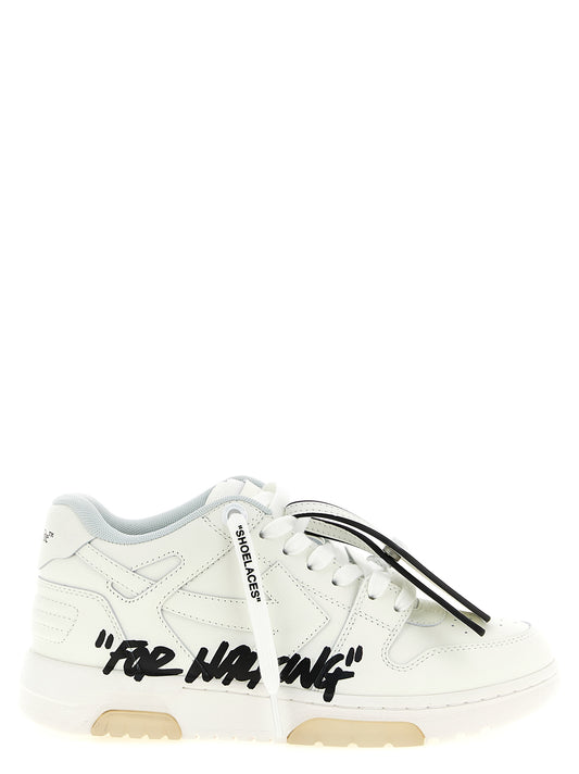 Off-White Zweifarbige Kalbsleder-Sneaker im Athletic-Stil