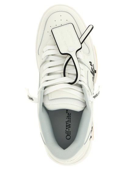 Off-White Zweifarbige Kalbsleder-Sneaker im Athletic-Stil