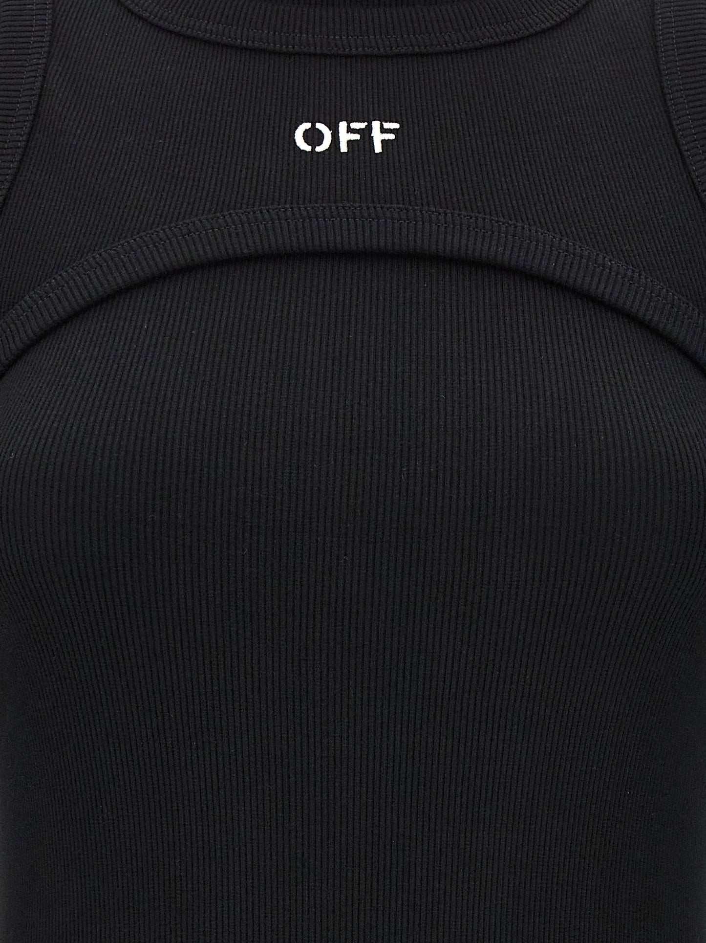Off-White Schwarzes Baumwoll-Midikleid