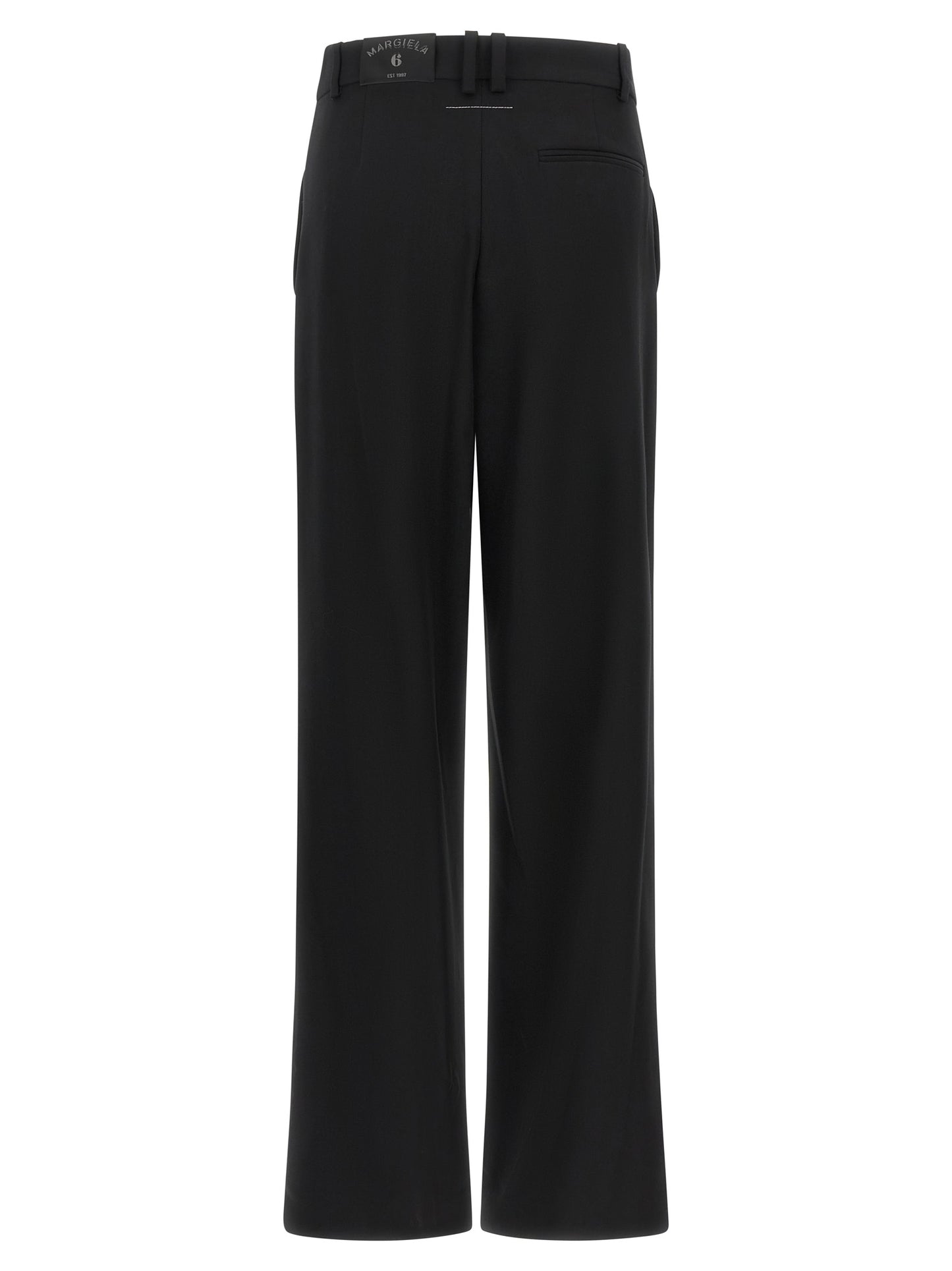 MM6 Maison Margiela Schwarze Freizeithose aus Polyester