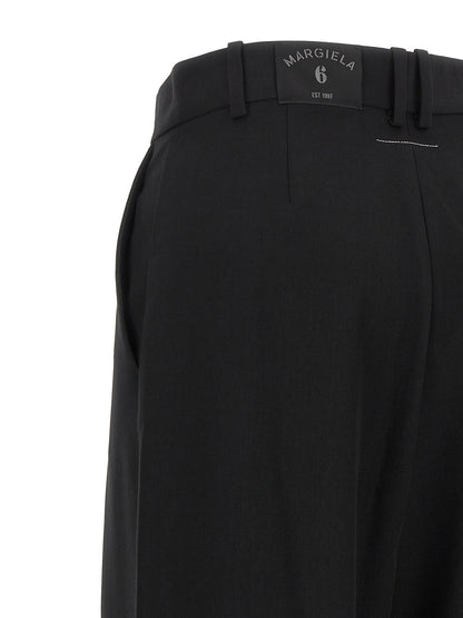 MM6 Maison Margiela Schwarze Freizeithose aus Polyester