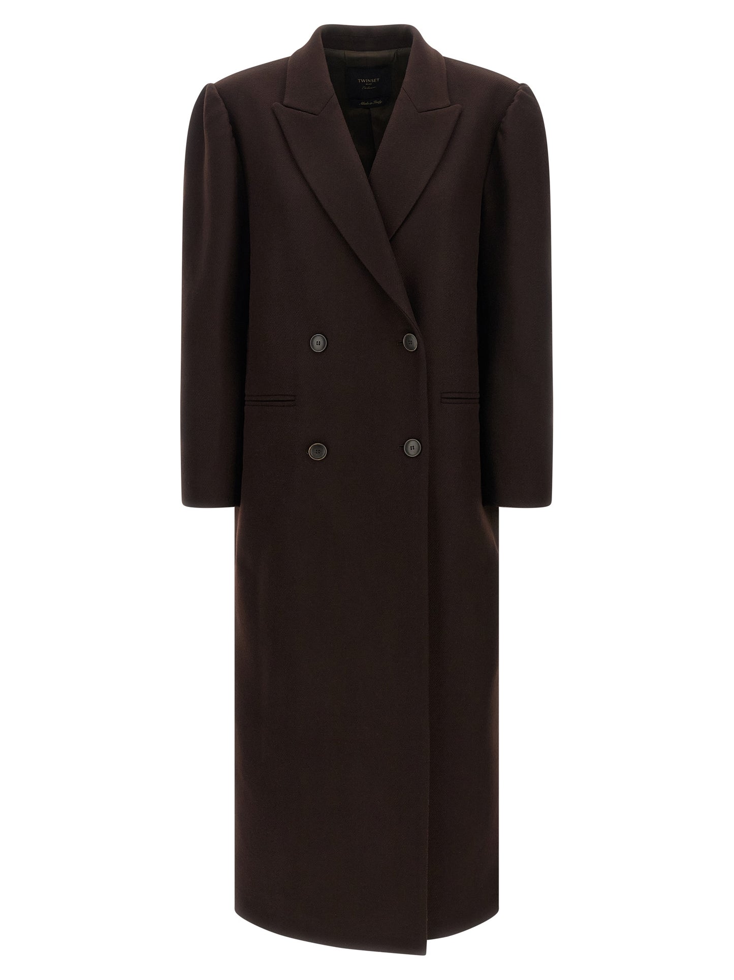 Twinset Brauner Wollmantel