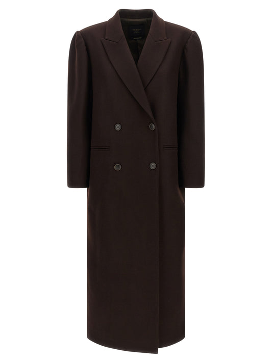 Twinset Brauner Wollmantel