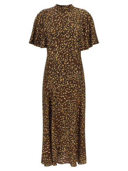 Twinset Braunes Viskose-Maxikleid