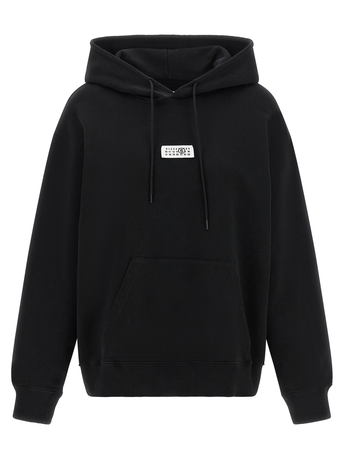 MM6 Maison Margiela Schwarzer Baumwoll-Sweatshirt