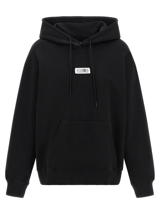 MM6 Maison Margiela Schwarzer Baumwoll-Sweatshirt