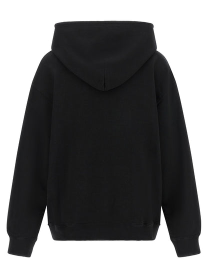 MM6 Maison Margiela Schwarzer Baumwoll-Sweatshirt