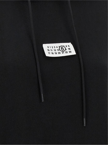 MM6 Maison Margiela Schwarzer Baumwoll-Sweatshirt