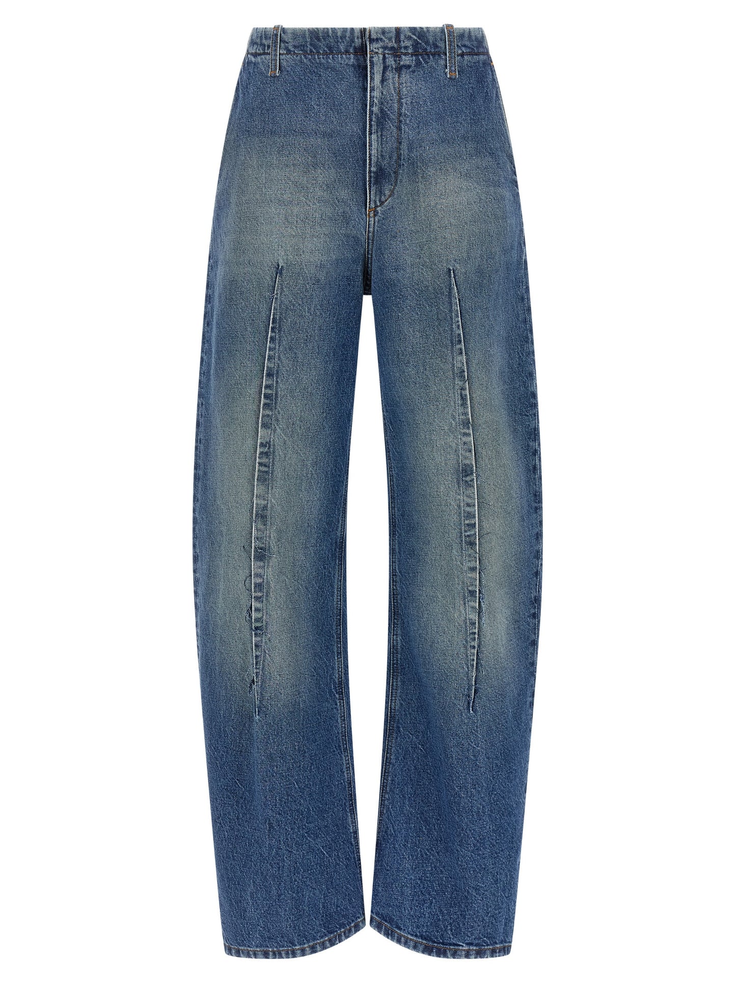 MM6 Maison Margiela Blaue High-Waist Jeans aus Baumwolle