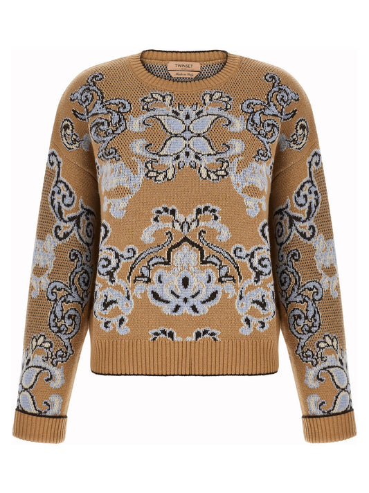 Twinset Brauner Wollcardigan