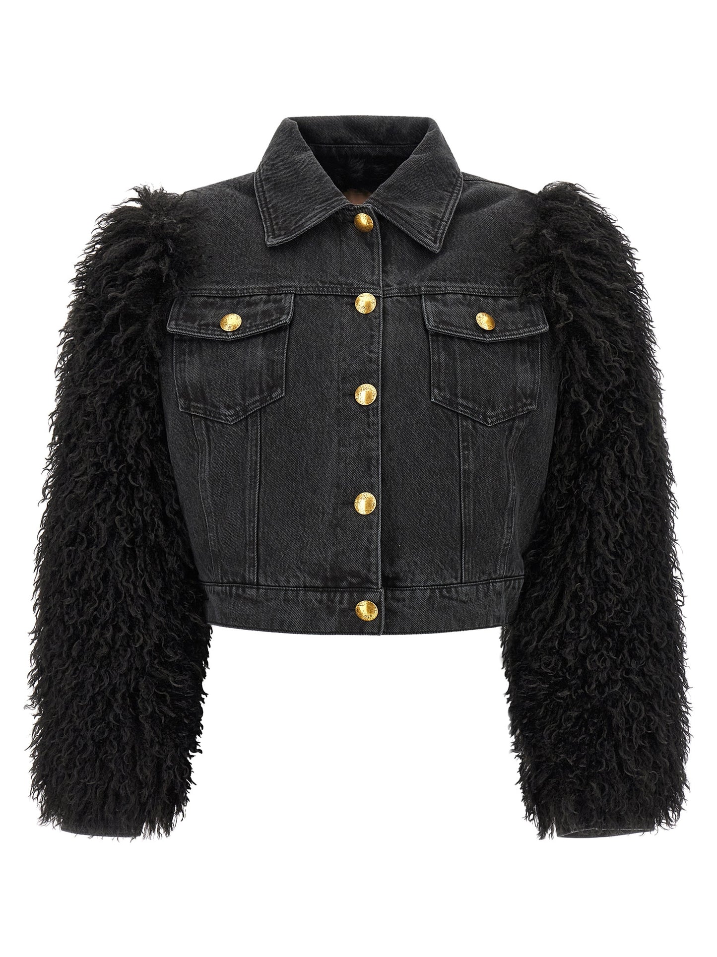 Twinset Schwarze Baumwoll-Denimjacke