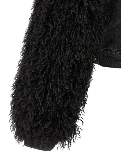 Twinset Schwarze Baumwoll-Denimjacke