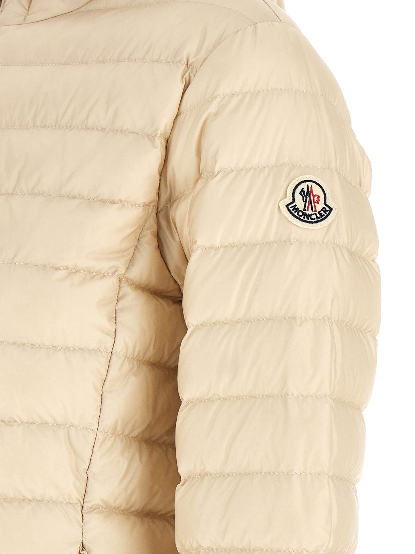 Moncler Beige Polyamid Steppjacke