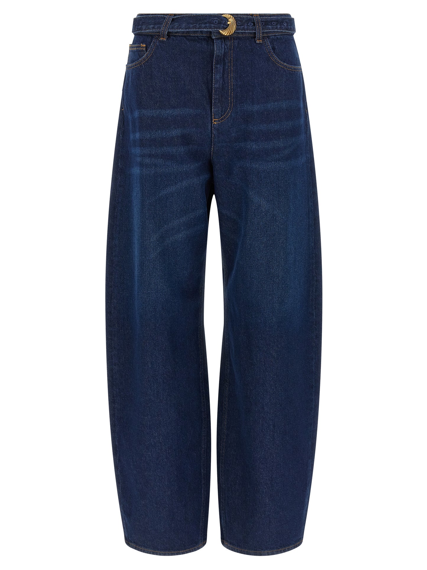 Twinset Blaue High-Waist Jeans aus Baumwolle