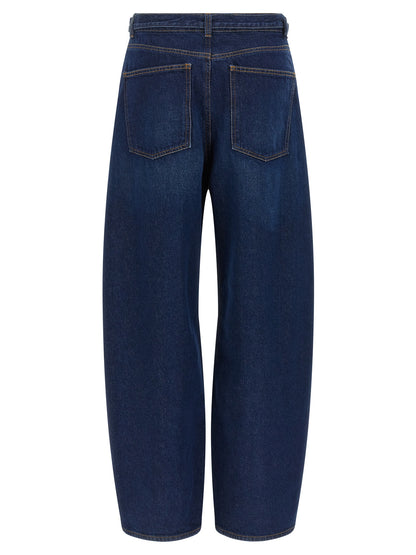 Twinset Blaue High-Waist Jeans aus Baumwolle