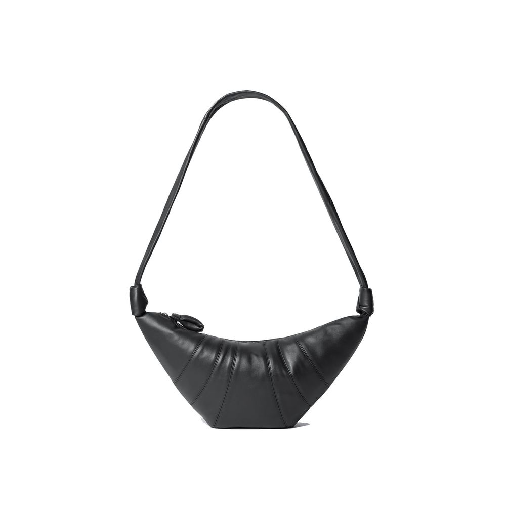 Lemaire Schwarze Lammleder-Schultertasche