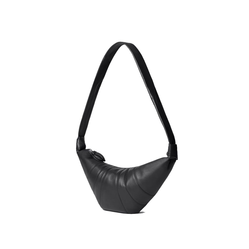 Lemaire Schwarze Lammleder-Schultertasche