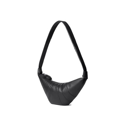 Lemaire Schwarze Lammleder-Schultertasche