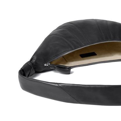 Lemaire Schwarze Lammleder-Schultertasche