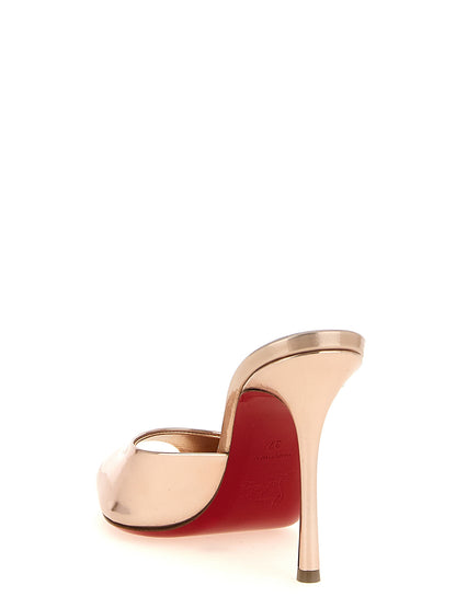 Christian Louboutin Stiletto-Sandalen aus goldenem Kalbsleder