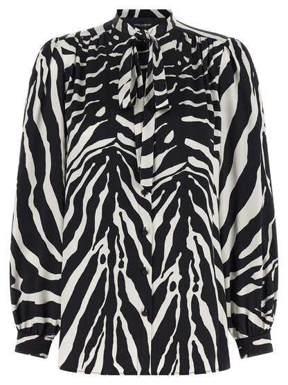 Dolce & Gabbana Zweifarbige Seidenbluse